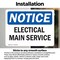 Signmission Electrical Main Service, 5 in W x Rectangle, Vinyl Decal OS-2PACK-NS-D-35-L-11660 - alternate 5